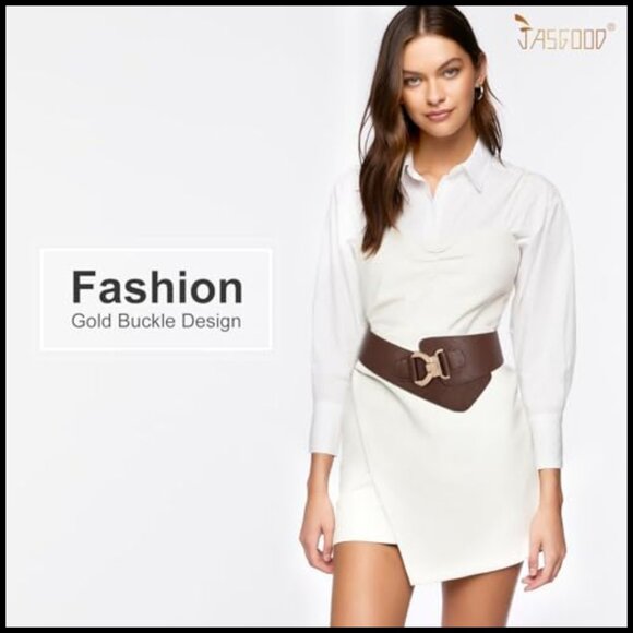Wide Elastic Stretch Waist Belt Adjustable Fashion Dress Belt Retro Chic main image 7